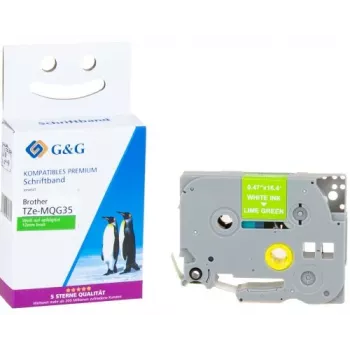 Fita de etiquetagem G&G compatível com Brother TZe-MQG35