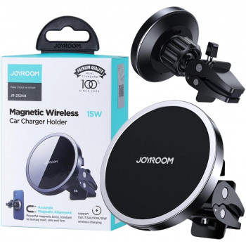 Suporte magnético para automóvel Joyroom JR-ZS240 com carregador sem fios Qi 15W, MagSafe