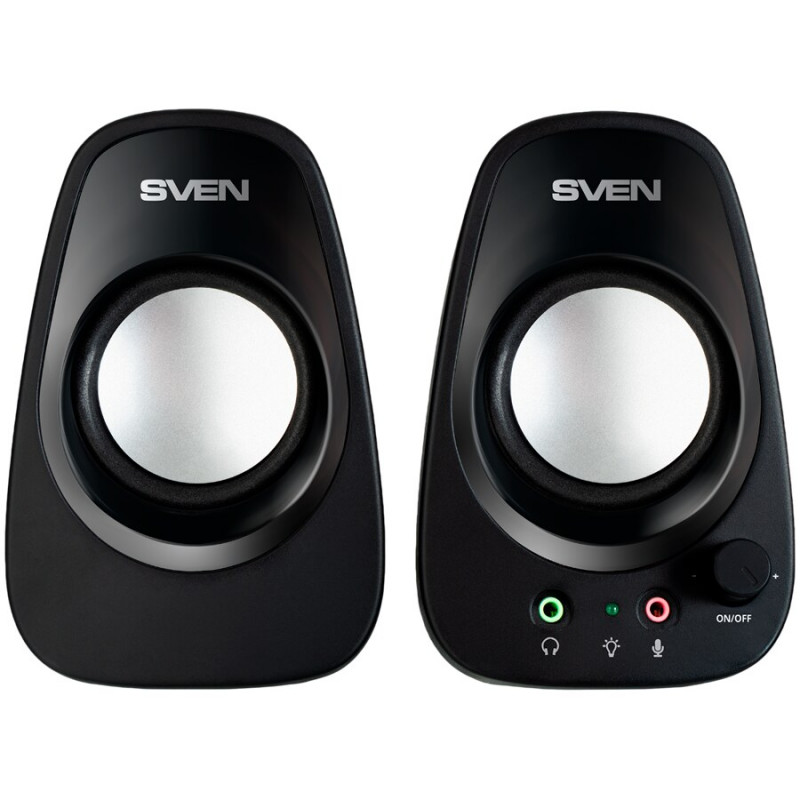Altifalante SVEN 190, preto, USB, potência de saída 2x3W (RMS)