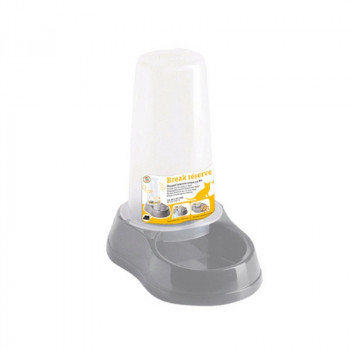 Comedouro/bebedouro Stefanplast Break Reserve 0,65L 18,5x12x20cm cinzento