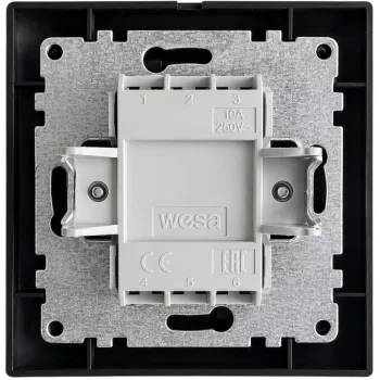 Interruptor duplo VCX WESA LC 05C, preto