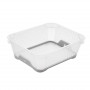 Cesto mini Keeeper Jonas A6 antiderrapante, 20x16x7 cm, transparente/cinzento