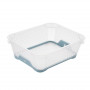 Cesto mini Keeeper Jonas A6 antiderrapante, 20x16x7 cm, transparente/azul