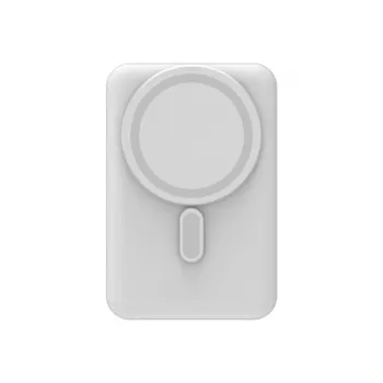 Powerbank sem fios magnética mophie Essentials 10K com suporte, branco (401118084)