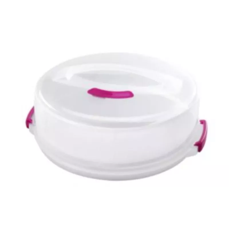metaltex Caixa para bolos, altura ajustável, 300 mm, Branco/Transparente
