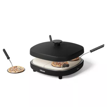 Máquina de pizza Tristar PZ-9174 com caixa Cool-Touch, revestimento antiaderente, luz de controlo