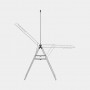 Brabantia Estendal HangOn com barra para cabides, 25 m, Metallic Grey