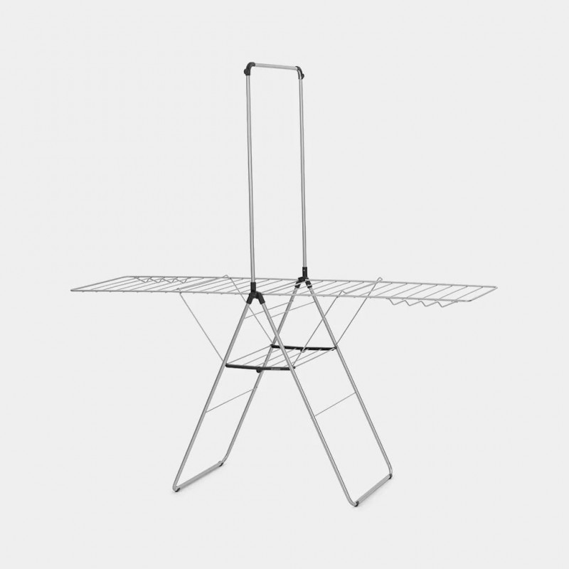 Brabantia Estendal HangOn com barra para cabides, 25 m, Metallic Grey