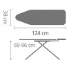 Tábua de passar Brabantia B, 124 x 38 cm, Denim Black