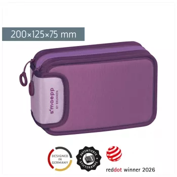 BRUNNEN estojo de lápis preenchido s'maepp Sweet Colour Code roxo 34 peças, 20,0 x 7,5 cm