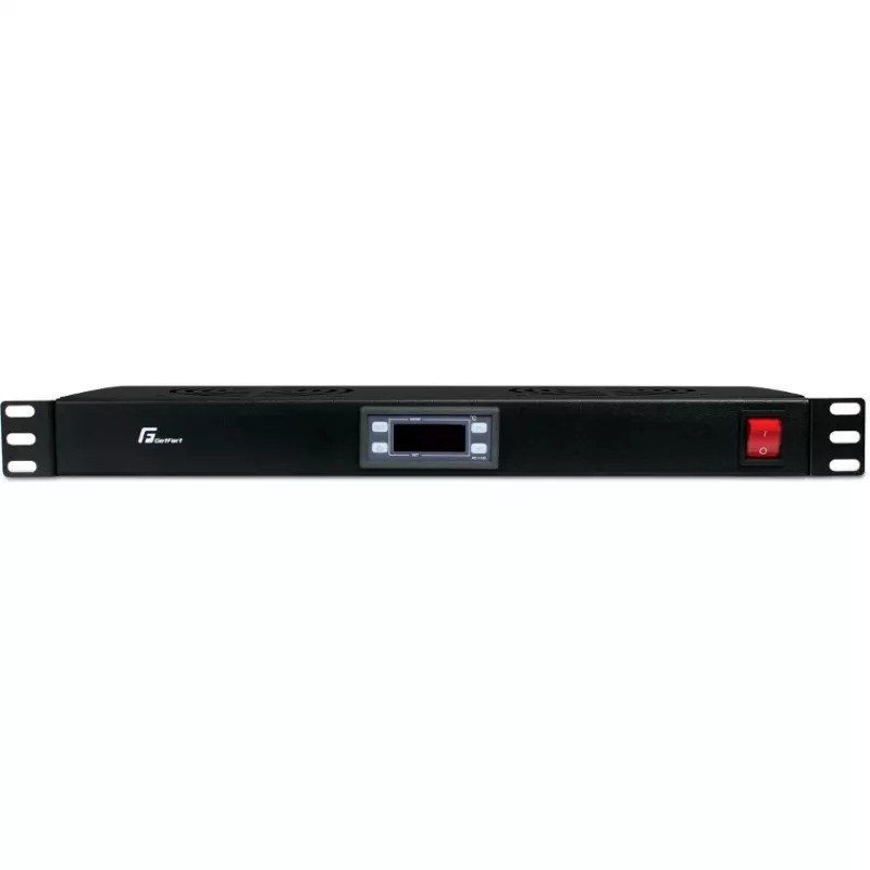 Getfort Painel de ventilação para rack 1U com 2 ventoinhas e termostato (GF-FAN2TR)