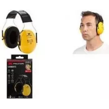 3M Peltor Optime H510AC protetor auditivo, amarelo/preto, arco de cabeça ajustável, almofadas de espuma