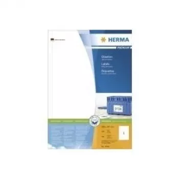 HERMA Premium – Etiquetas de papel autoadesivas permanentes, laminadas mate – branco – 297 x 200 mm – 100 etiqueta(s) (100 folhas x 1)
