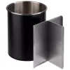 APS porta-talheres rotativo, preto, aço inoxidável, superfície interior mate