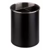 APS porta-talheres rotativo, preto, aço inoxidável, superfície interior mate
