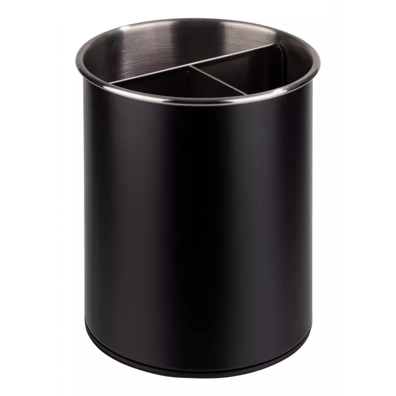 APS porta-talheres rotativo, preto, aço inoxidável, superfície interior mate