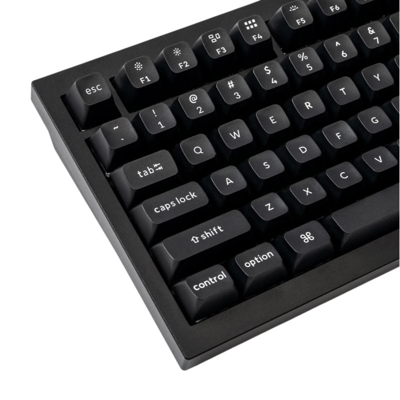 Conjunto completo de teclas Keychron Double Shot KSA PBT - White on Black (PBT-03)