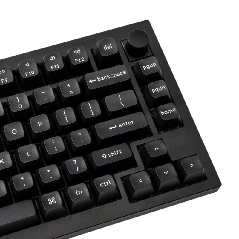 Conjunto completo de teclas Keychron Double Shot KSA PBT - White on Black (PBT-03)