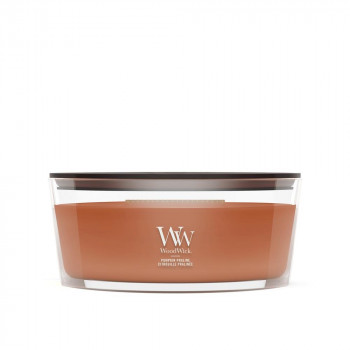 Vela perfumada WoodWick Pumpkin Praline Ellipse 453,6 g