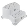 Banco de degraus keeeper kids igor stars, dois níveis, branco com estampa, carga máxima: 120 kg, com pés antiderrapantes
