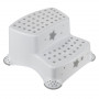 Banco de degraus keeeper kids igor stars, dois níveis, branco com estampa, carga máxima: 120 kg, com pés antiderrapantes
