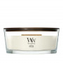 Vela WoodWick White Teak Ellipse, 453,6 g