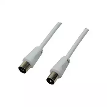 Logilink cabo coaxial de antena TV, CCS, >85 dB, branco, 2,5 m (CA1061)