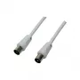 Logilink cabo coaxial de antena TV, CCS, >85 dB, branco, 2,5 m (CA1061)