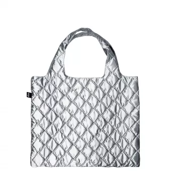 saco LOQI Metallic – prateado Puffy