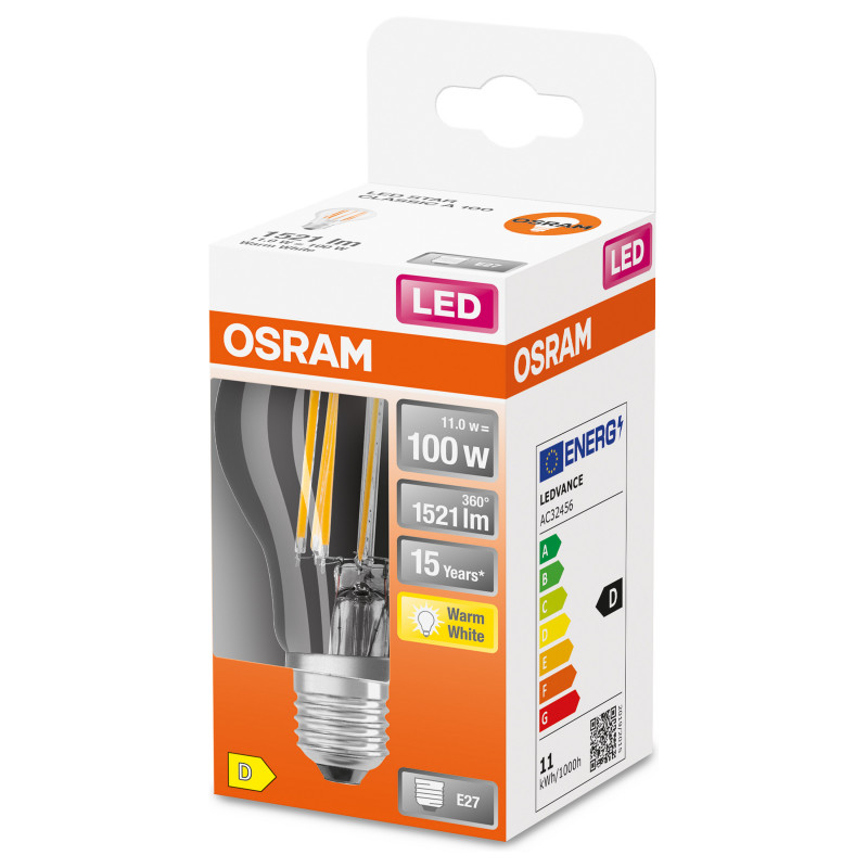 Osram lâmpada LED 11 W branco quente