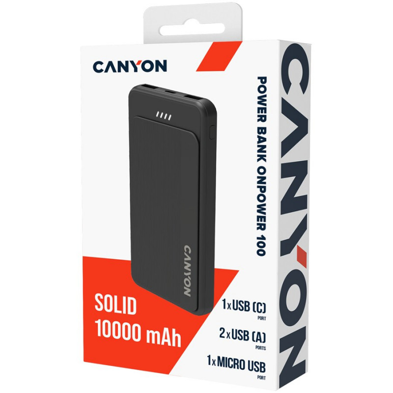 CANYON powerbank OnPower 100 10000mAh preto