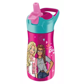 Maped PICNIK Garrafa de água Barbie, 0,43 l, corpo em aço inoxidável com motivo Barbie, palhinha incluída