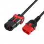 Cabo de alimentação Microconnect, IEC C13 Lock+ para C14 (MC-DUALC13C14S-3)