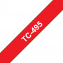 Brother TC-495 Fita de laminagem, branco sobre vermelho (TC495)