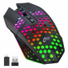 GameBox Rato gaming RGB 2,4GHz sem fios Caixa oca + Carregamento USB 1600 DPI preto