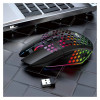 GameBox Rato gaming RGB 2,4GHz sem fios Caixa oca + Carregamento USB 1600 DPI preto