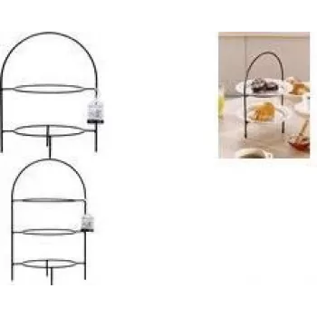 Ritzenhoff & Breker TJÄNA suporte de servir 3 níveis, metal preto, (L)230 x (P)170 x (A)370 mm