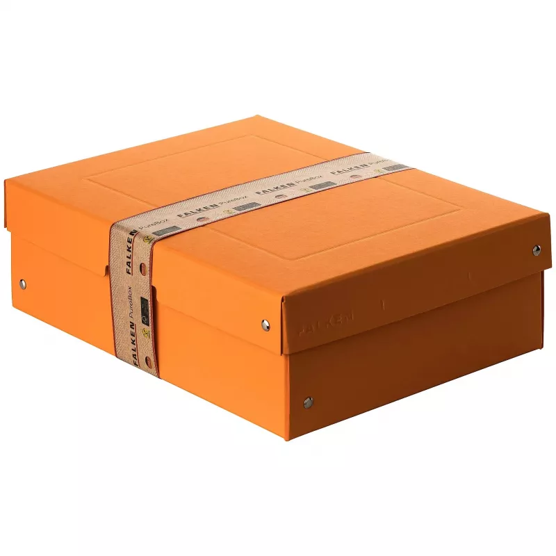 Caixa de arrumação FALKEN PURE 1250 folhas laranja pastel 24,0 x 32,0 x 10,0 cm
