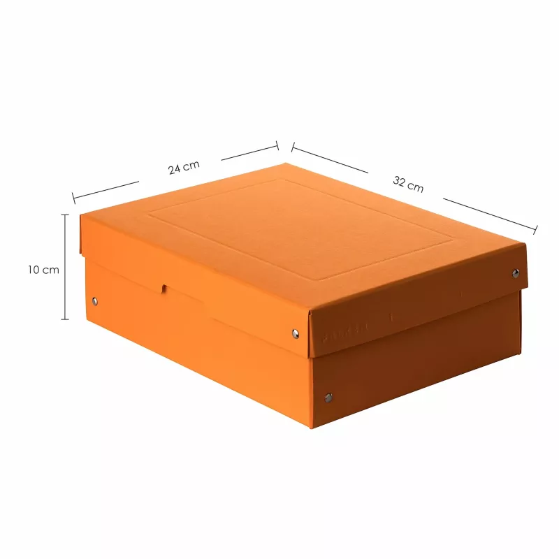 Caixa de arrumação FALKEN PURE 1250 folhas laranja pastel 24,0 x 32,0 x 10,0 cm