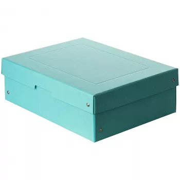 Caixa de arrumação FALKEN PURE 1250 folhas azul pastel 24,0 x 32,0 x 10,0 cm