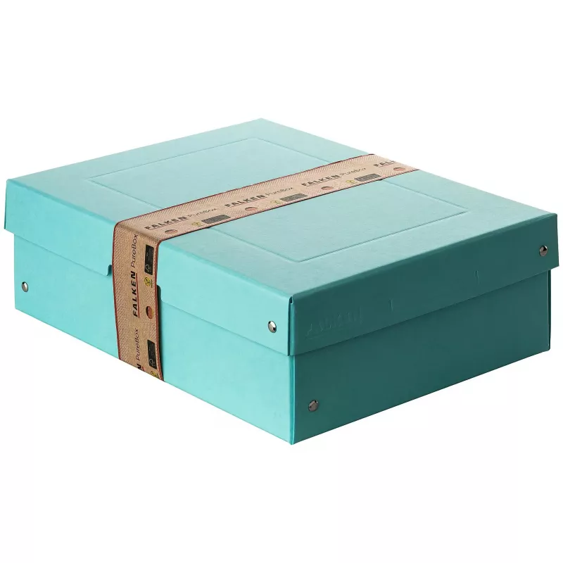 Caixa de arrumação FALKEN PURE 1250 folhas azul pastel 24,0 x 32,0 x 10,0 cm
