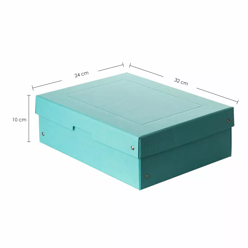 Caixa de arrumação FALKEN PURE 1250 folhas azul pastel 24,0 x 32,0 x 10,0 cm