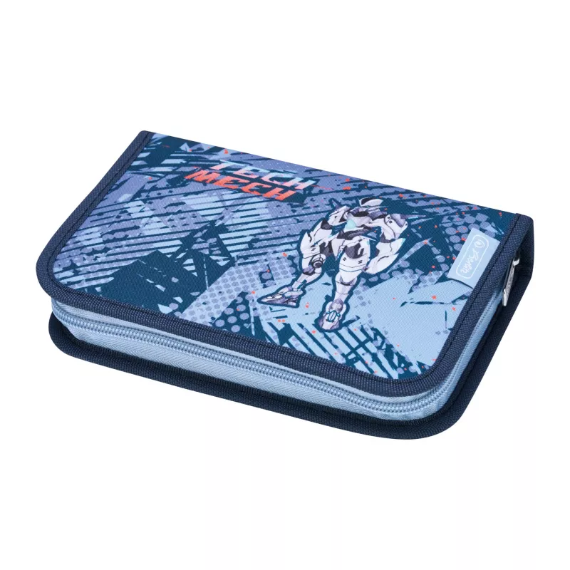 Estojo herlitz Tech Mech, 31 peças em poliéster, dimensões: (L)205 x (P)140 x (A)38 mm, 2 abas