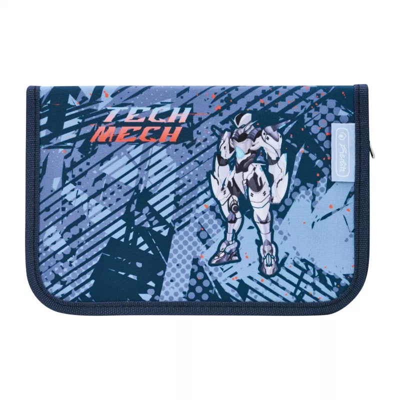 Estojo herlitz Tech Mech, 31 peças em poliéster, dimensões: (L)205 x (P)140 x (A)38 mm, 2 abas