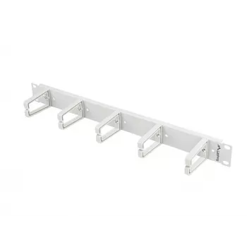 Painel de gestão de cabos Lanberg 19 polegadas 1U, tipo B - cinzento (AK-1202-S)