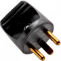 Ficha de rede Microconnect (redonda), preto