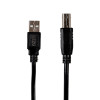 Cabo de impressora Gizzu USB 2.0 USB-A para USB-B, 1,5 m, preto (GCPU2AB15)