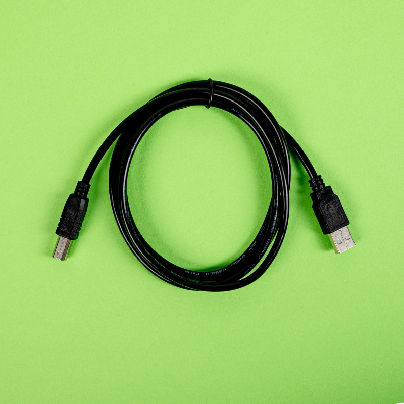 Cabo de impressora Gizzu USB 2.0 USB-A para USB-B, 1,5 m, preto (GCPU2AB15)