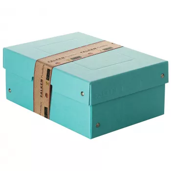 Caixa de arrumação FALKEN PURE 1250 folhas azul pastel 18,0 x 25,0 x 10,0 cm