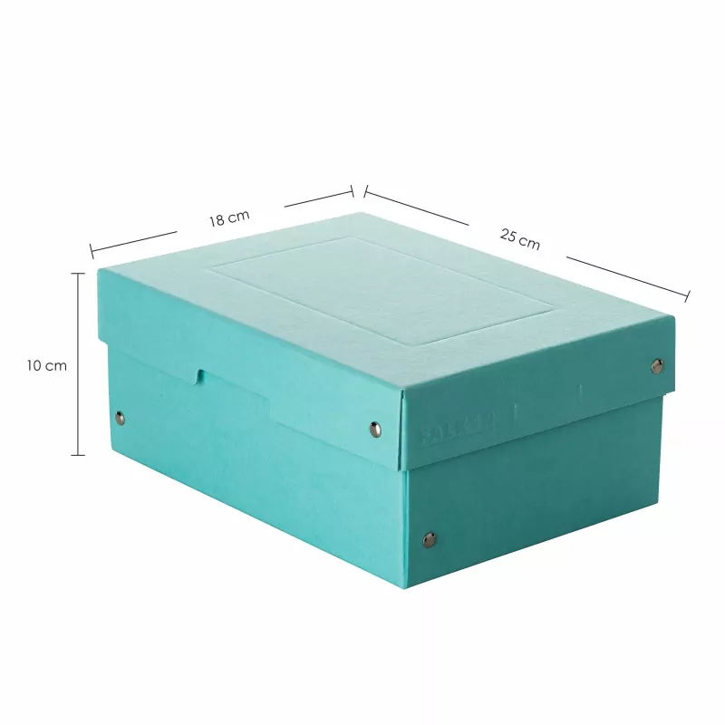 Caixa de arrumação FALKEN PURE 1250 folhas azul pastel 18,0 x 25,0 x 10,0 cm